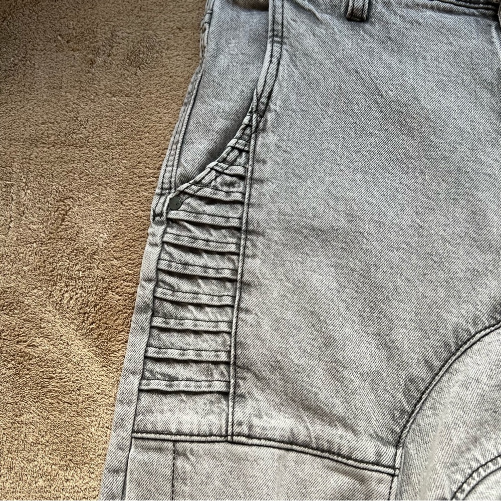Cotton-On Gray Faded Wash Slim Denim Slouch Jogger Pants Women's Size 28 - Picture 4 of 12